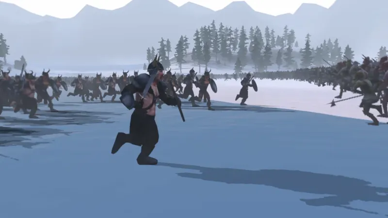 Charging across the ice of Frozen Valley