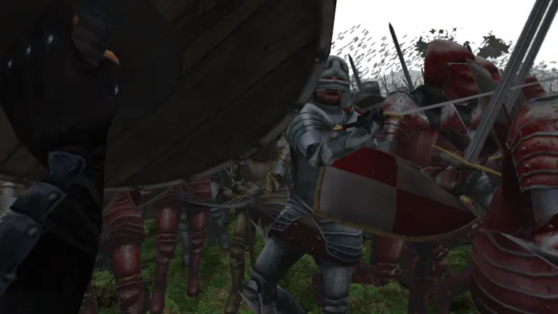 Shield up against a knight of the kingdom